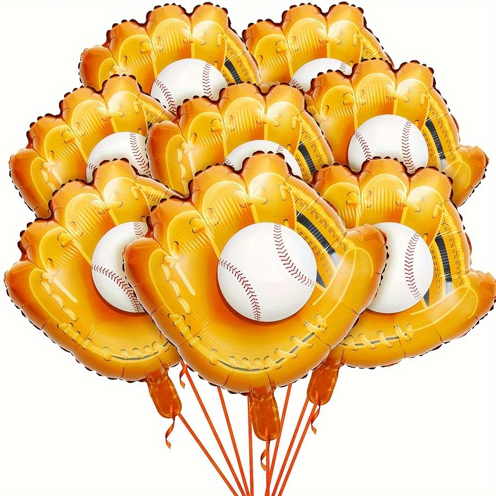 8-Pack Baseball Glove Balloons, Baseball Glove Foil Balloons, Suitable for Sports Themes, Baseball-Themed Party Decorations