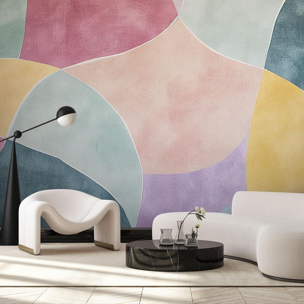 Обои Цветные формы абстракция