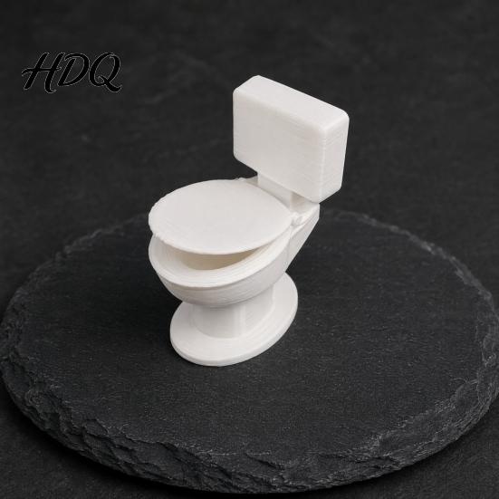 Элегантное Офисное Украшение 3D Печатная Фигурка Туалета Миниатюрное Украшение Мини Сиденье Устойчивое