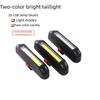 USB Rechargeable LED Bicycle Taillight - Three-Color Flashing for Night Safety