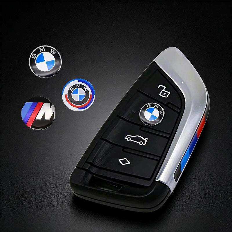 11mm 14mm Car Styling Remote Key Emblem Stickers Logo Decals For BMW E46 E90 F10 F30 G20 X1 X3 X5 M Performance 50th Anniversary