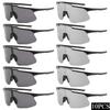 10PCS Sport Sunglasses UV400 Outdoor Running Riding Fishing Goggles MTB Cycling Glasses Road Bike Case Women Men Bicycle Eyewear