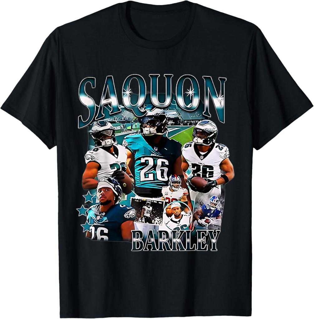Saquon Eagles Vintage Barkley Design 90s Graphic Tee T-Shirt