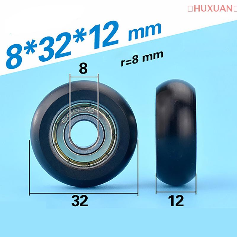 1 шт. Черный 608 ZZ 8*32*12 мм 608ZZ Упаковка Пластиковая Нейлоновая Обмотка POM Линия Стальной Трос Подшипник Шкив Пластиковое Колесо