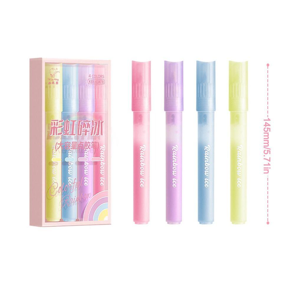 4 шт. DIY скрапбукинг липкая клеевая ручка цветные клеевые стержни прочная точечная клеевая ручка для школы и офиса