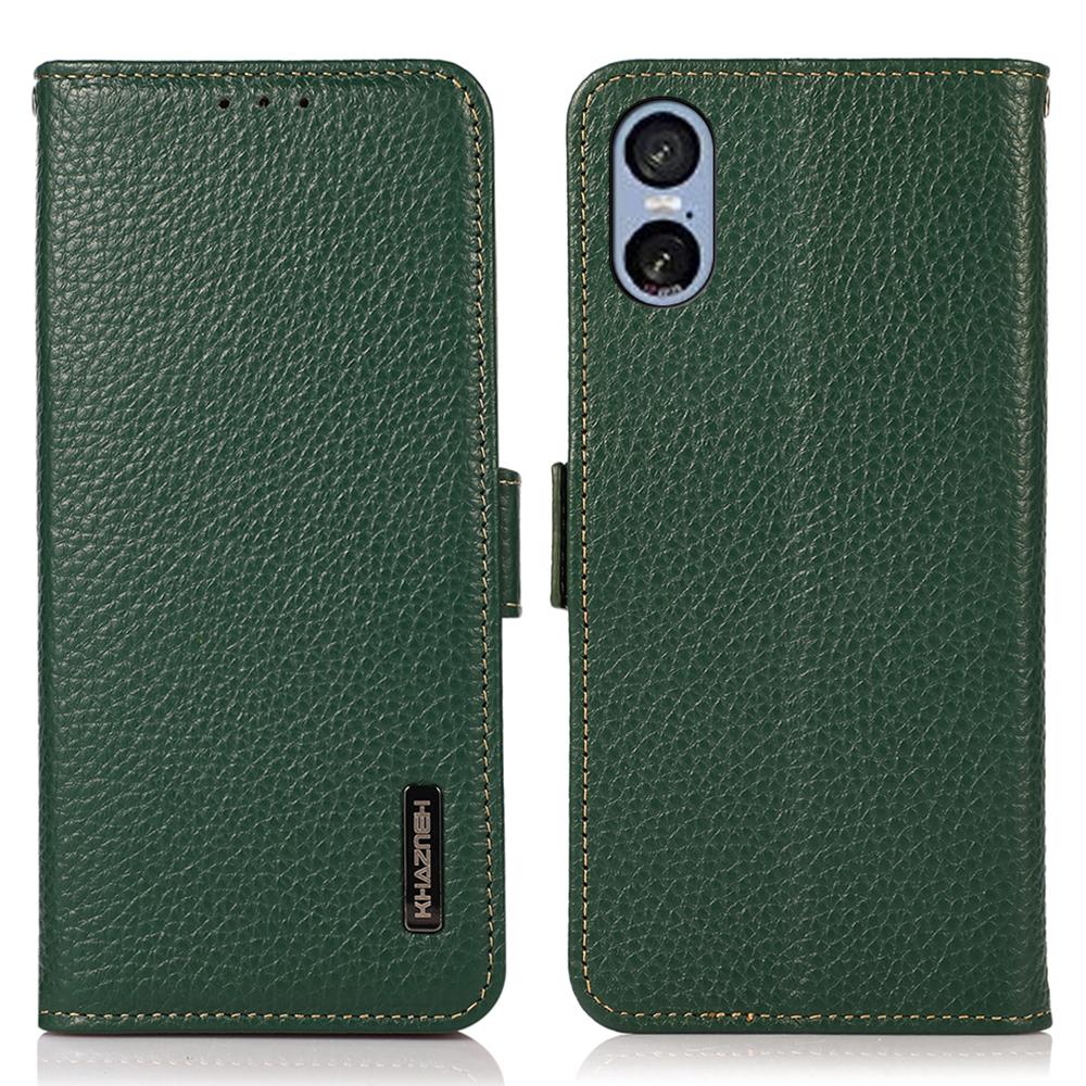 Для Sony Xperia 5 VI Чехол с блокировкой RFID Натуральная коровья кожа Чехол для телефона