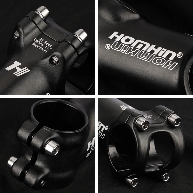 Aluminum Bicycle Stem 7/17 Rise Angle 31.8mm Clamp Mountain Bike Handlebar Adjustable Length 45-120mm
