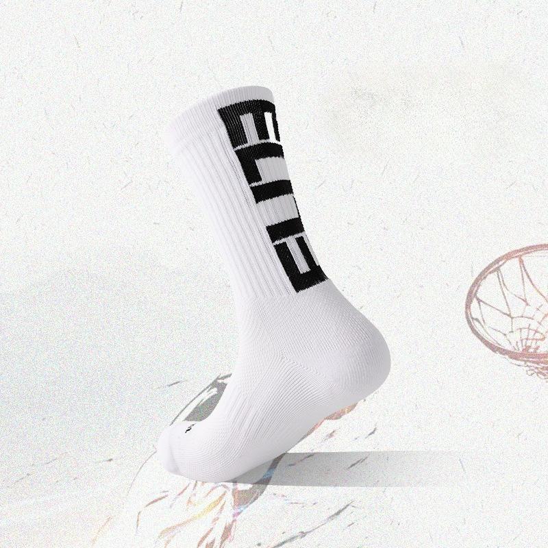 Summer Men's Long Tube Football Sports Socks, Comfortable and Breathable for Running All Year Round, Long Tube Running Letter Socks