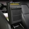 Tesla Model Y Hidden Press Flip-Lid Storage Box with Built-In Compartment for Center Console Armrest.