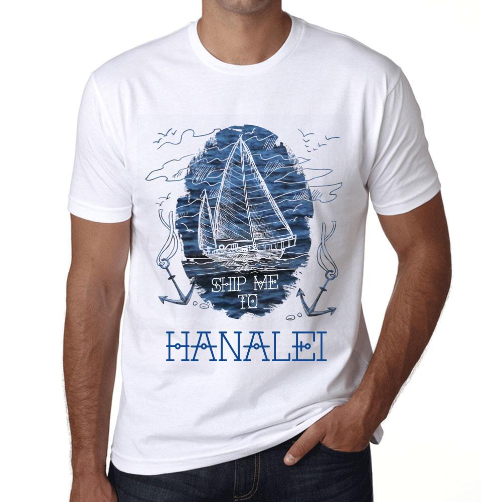 Men’s Vintage Tee Shirt Graphic T Shirt Ship Me To Hanalei White