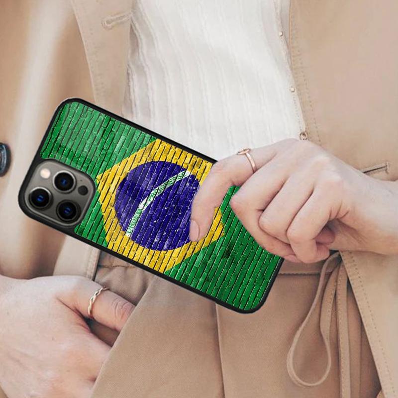 Brasil Brazil Flag Vintage Retro Country Brazilian Pride Magnetic Phone Case For iPhone 17 Air 16 14 13 12 Pro Max 15 Plus Cover