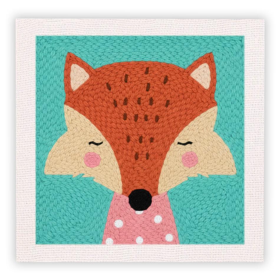 Наборы для начинающих с мультяшным узором для вышивки punch needle 25x25 см Легкий набор для вышивки punch needle с рамкой Рукоделие Подарок