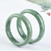 Genuine Jade Women's Bracelet - Natural Jadeite Green with Floating Flowers, Guizhou Bangle, Perfect Small Gift