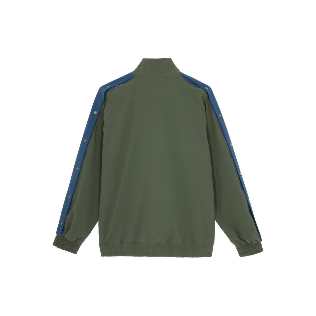 Puma T7 Logo Print Pattern Casual Zip-Up Stand Collar Retro Color Block Jacket Unisex Jacket Army-Green 628203-76