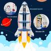 Wooden Kids Space Rocket Model For Learning And Imaginative Construction