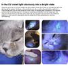 Wood's Lamp Waterproof Cat Moss Tinea Light UV Flashlight Skin Ultraviolet Light Pet Fungus Detection 365 UV Black Mirror
