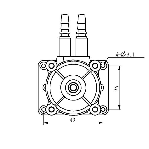 Peristaltic Pump Water Pumping Rotary Draining Eletric GROTHEN 200ml/min