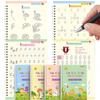 Children Magic Copybook Reusable Groove Drawing Writing Books Pen Control Training Learning Educational Montessori Toys for Kids