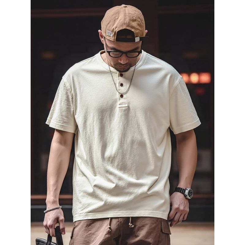Trendy Slub Cotton Men Short Sleeve Export Export T-Shirt