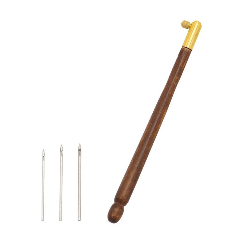 Игла для вышивания Тамбурный крючок для вязания Люневильский крючок с ручкой из 3 игл Набор S Couture Люневильский блестящий инструмент для вышивки бисером
