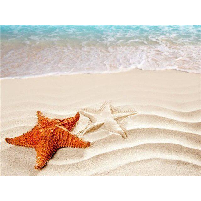 Полный круглый дрель 5D Алмазная картина Морская ракушка Пейзаж Вышивка крестом DIY Алмазная вышивка