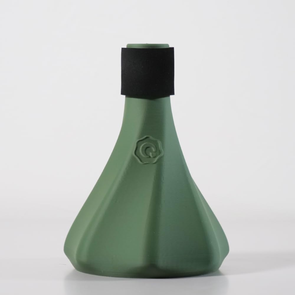 Trumpet Mute Practice Mute Improves Playing Feel and Tone Home Use Mute by BRASS DESIGN Olive "QooMute" - Lightweight, Quiet, - (Color (Green))