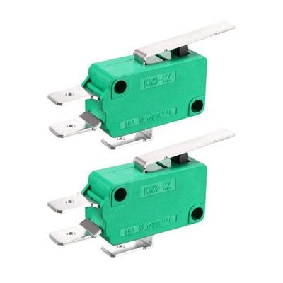 2 шт. Микропереключатель KW3-OZ 16A 125/250 В переменного тока Тип микровыключателя с рычагом на шарнире
