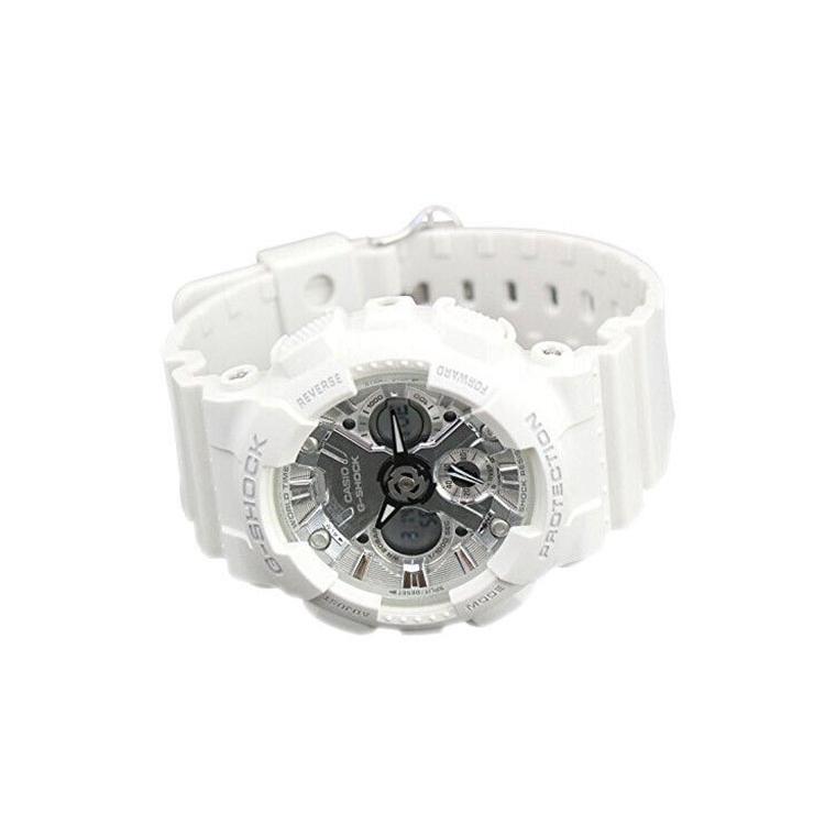 CASIO Men Liquid Crystal/Analog Dual Display Series Silver Watch GMA-S120MF-7A1 GMA-S120MF-7A1