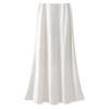 White Acetate Satin Fishtail Skirt - Women's Slimming Summer 2025 Bodycon Half Skirt