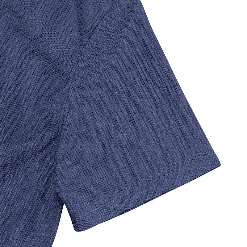 Men's Plus Size Waffle Knit Polo Shirt Set - Comfortable Short Sleeve, Solid Color, Casual Lapel Design