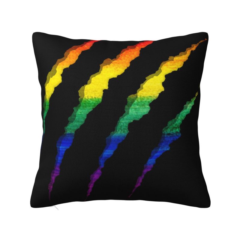 Потертый радужный флаг гордости гей-медведей, полосатая наволочка, домашний декор, чехол для подушки для дивана, автомобильного сиденья, квадратная полиэстеровая наволочка