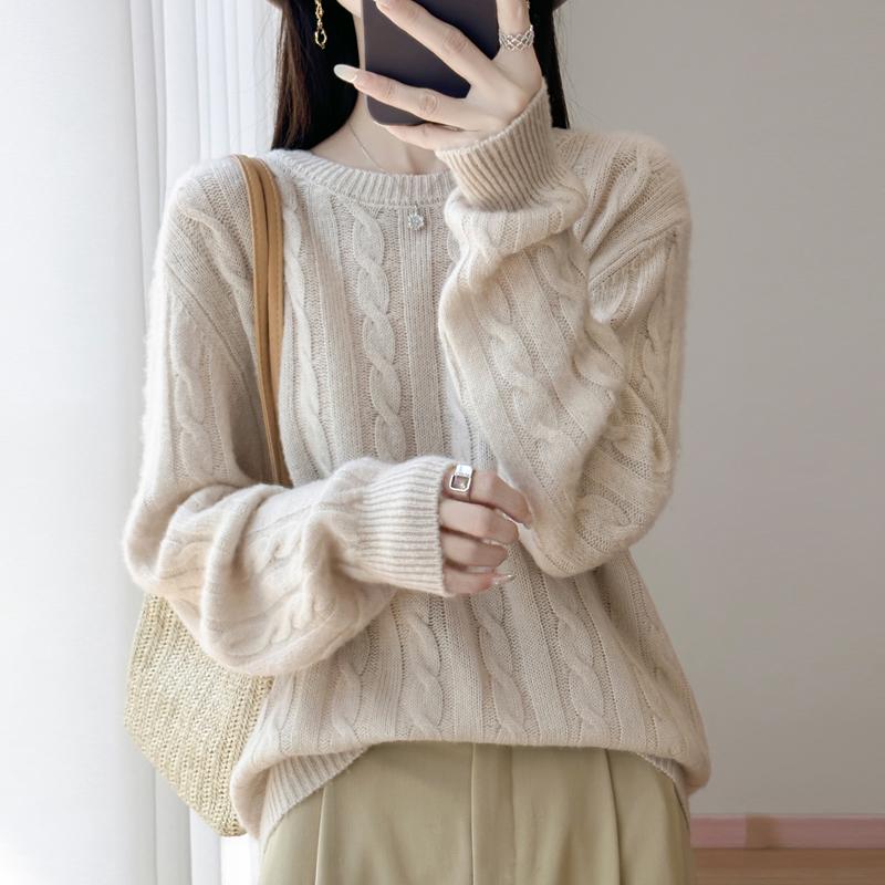 Женский кашемировый свитер Qinghe кашемир 30% кашемир 70% шерсть осенне-зимний пуловер теплый и модный