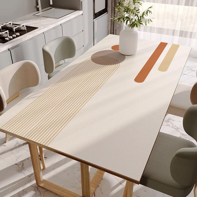 Кожаный водонепроницаемый, маслостойкий, не требующий стирки и пыленепроницаемый настольный коврик Настольный коврик Настольный коврик Скатерть Скатерть