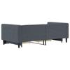 Pull Out Daybed with Drawers Dark Grey 90 x 190 cm Velvet