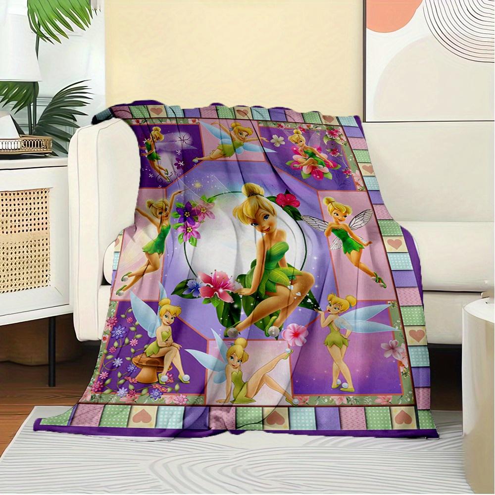 1pc Velvet Tinkerbell Fairy Bedding Throw Blanket Sofa Cover