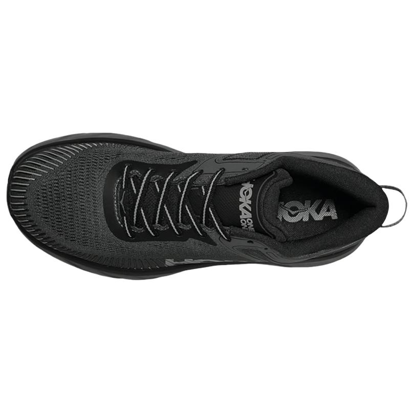 Hoka One One Bondi 7 Удобные Прочные Дышащие Нескользящие Беговые Кроссовки Мужские кроссовки Черный Серый 1110518-ORRB