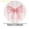 NonSlip Car Cup Mat Pink Bow Print Universal Coasters Set for Cute Vehicle Interior Styling