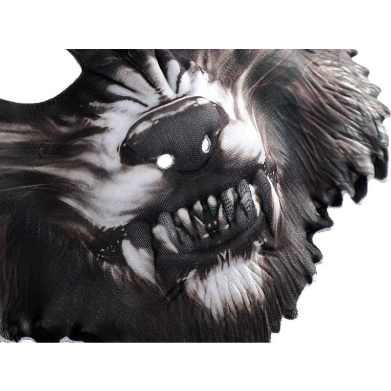 Косплей Хэллоуин Карнавал Реквизит Вечеринка Маскарад EVA Половина Лица Животное Черный Волк Маска