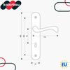 Door Handle Long Key Plate Classic Satin 72 MM
