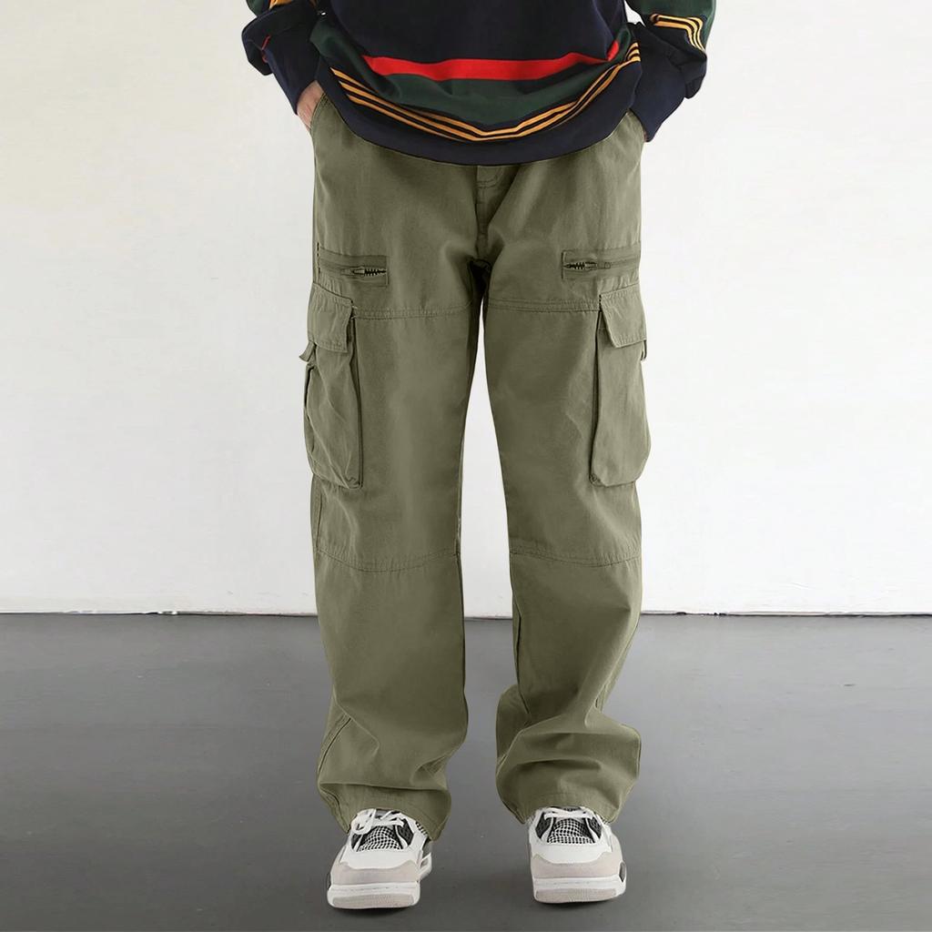 Мужские комбинезоны, повседневные брюки с несколькими карманами и завязками, походные брюки, хлопковые саржевые брюки