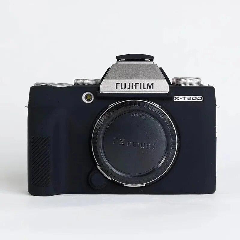 Silicone Rubber Case Cover Camera Bag For Fujifilm Fuji X-T200 XT200 with 6 Colors