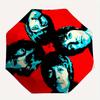 1 шт. Иллюстрация The Beatles, Автоматическое открытие/закрытие, 8 ребер, Железный каркас, Компактный складной зонт, Всесезонный портативный зонт для путешествий, Поездок на работу