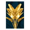 Nordic Golden Plant Leaves Wall Art Canvas Painting Poster Prints Pictures for Modern Living Room Decor
