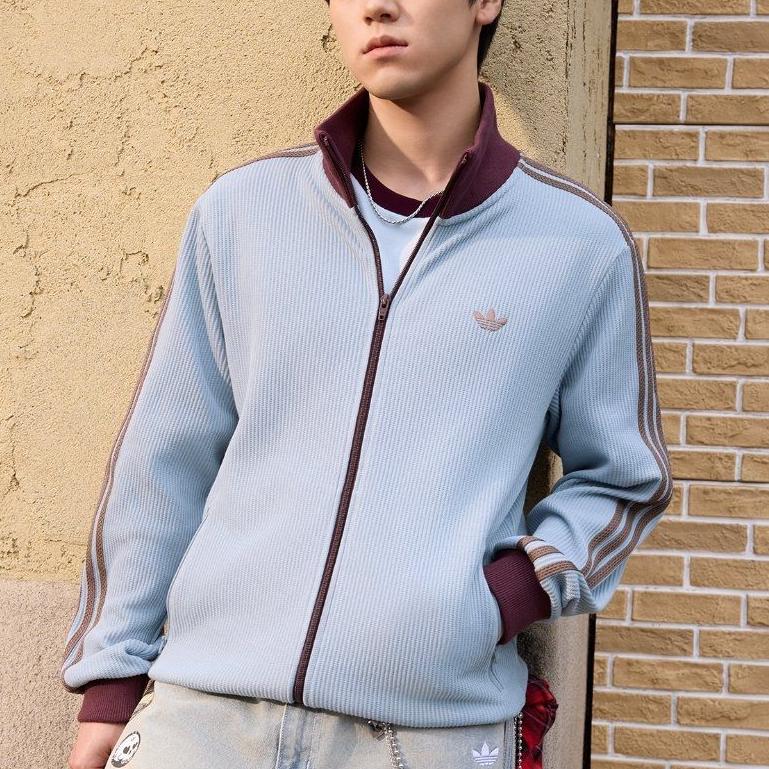 adidas Оригинальная вязаная свободная спортивная куртка с длинным рукавом мужская куртки KY5770