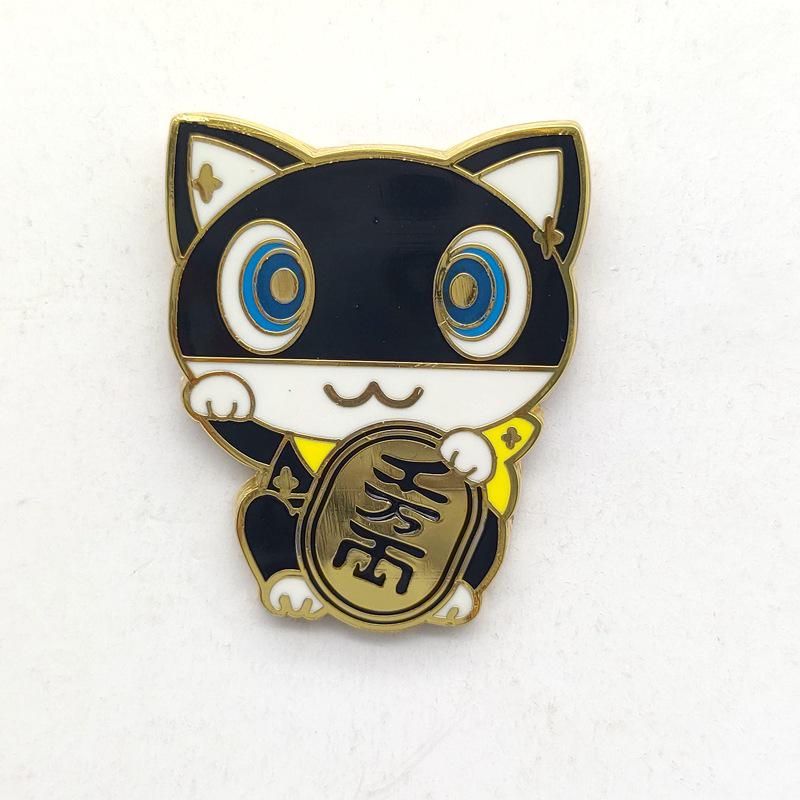 Enamel Brooch: Female Shen Tales 50 Million Taels Beckoning Cat Anime Badge - Cute Accessory