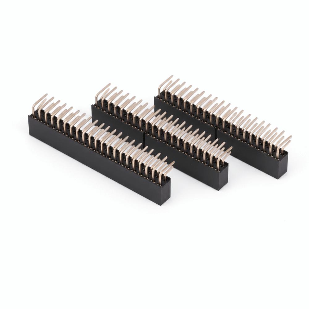3Pcs Dual Row Right Angle Female Pin Headers Female Header Connector Circuit Connections