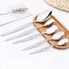 4PCS Western Vintage Silver Dinnerware Accessorie 18/10 Stainless Steel Set Repeatable Metal Spoons Fork Tableware for Kitchen Set