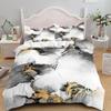 Luxury Black Marble Bedding Set 3D Duvet Cover Set Single Double Twin Full Size Teens Adults Bedclothes Soft Polyester Bed Linen