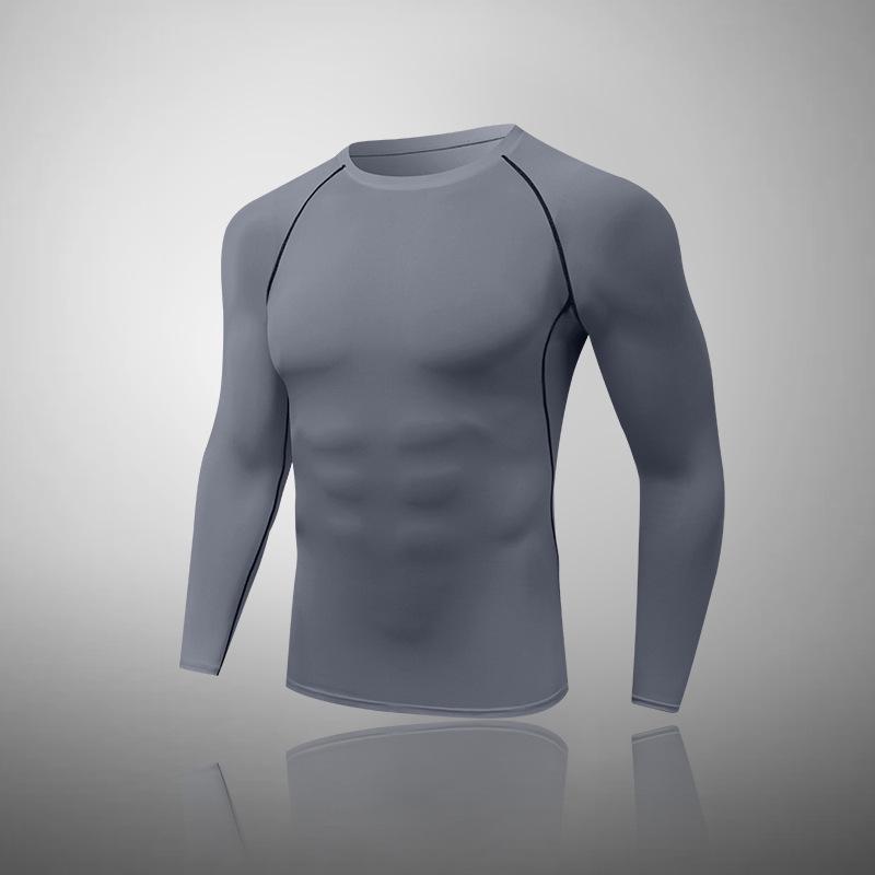 Мужские спортивные леггинсы с высокой эластичностью и компрессией: Быстросохнущие длинные брюки для бега, баскетбола и фитнеса.