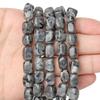 1 шт. 8x12 мм натуральный камень квадратные черные бусины из лабрадорита трубчатая форма свободные бусины для изготовления ювелирных изделий DIY браслет фурнитура для ожерелья